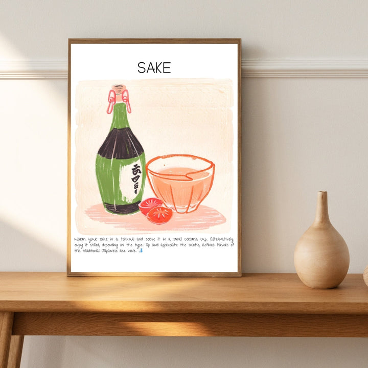 Sake Cocktail Art Print Tasarım Poster-Tablo-Muff Atelier-No:2-21x30cm-NowShopFun