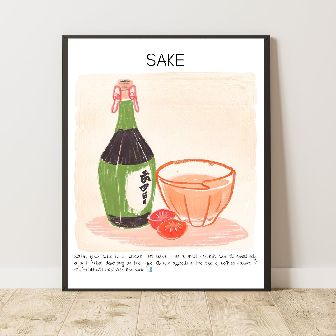 Sake Cocktail Art Print Tasarım Poster-Tablo-Muff Atelier-No:2-30x42cm-NowShopFun