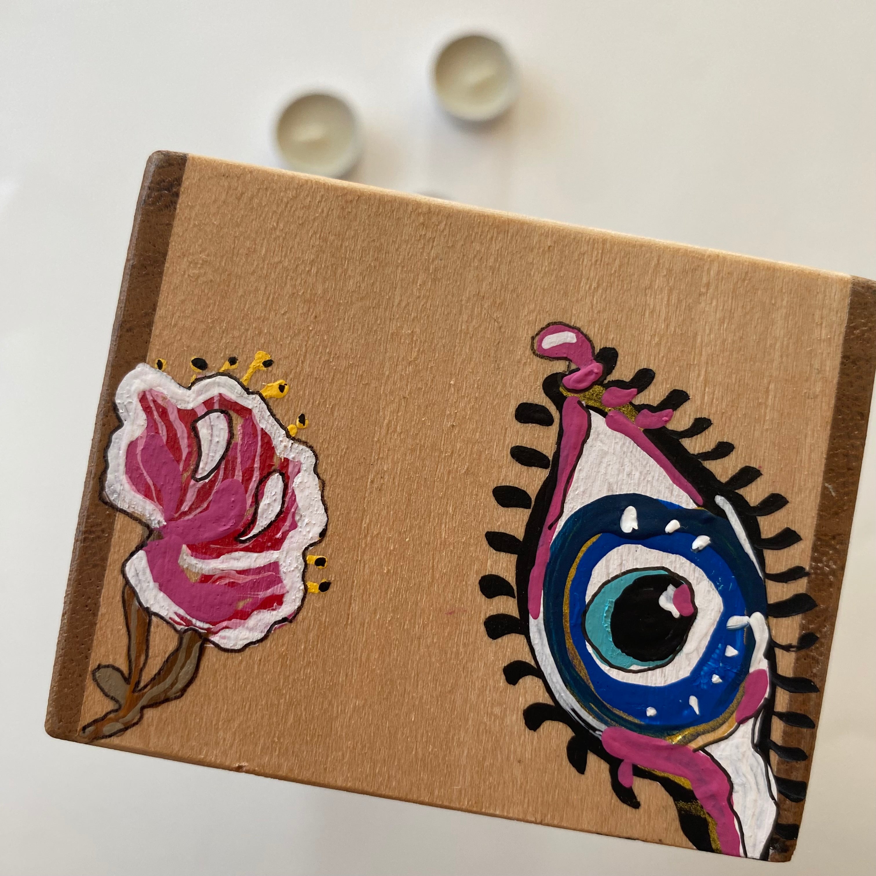 Sakura Eyes Üçlü Tealight Mumluk