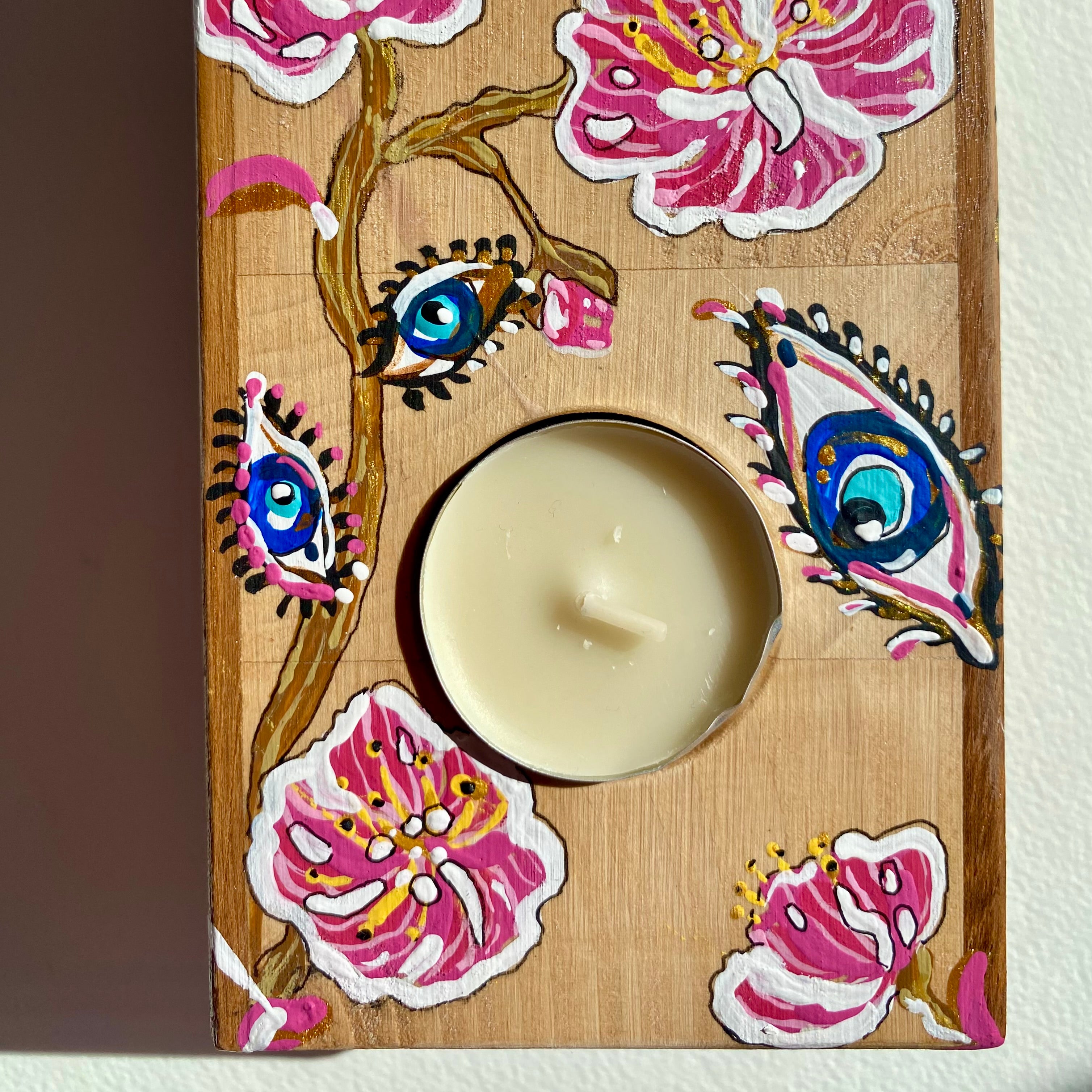 Sakura Eyes Üçlü Tealight Mumluk