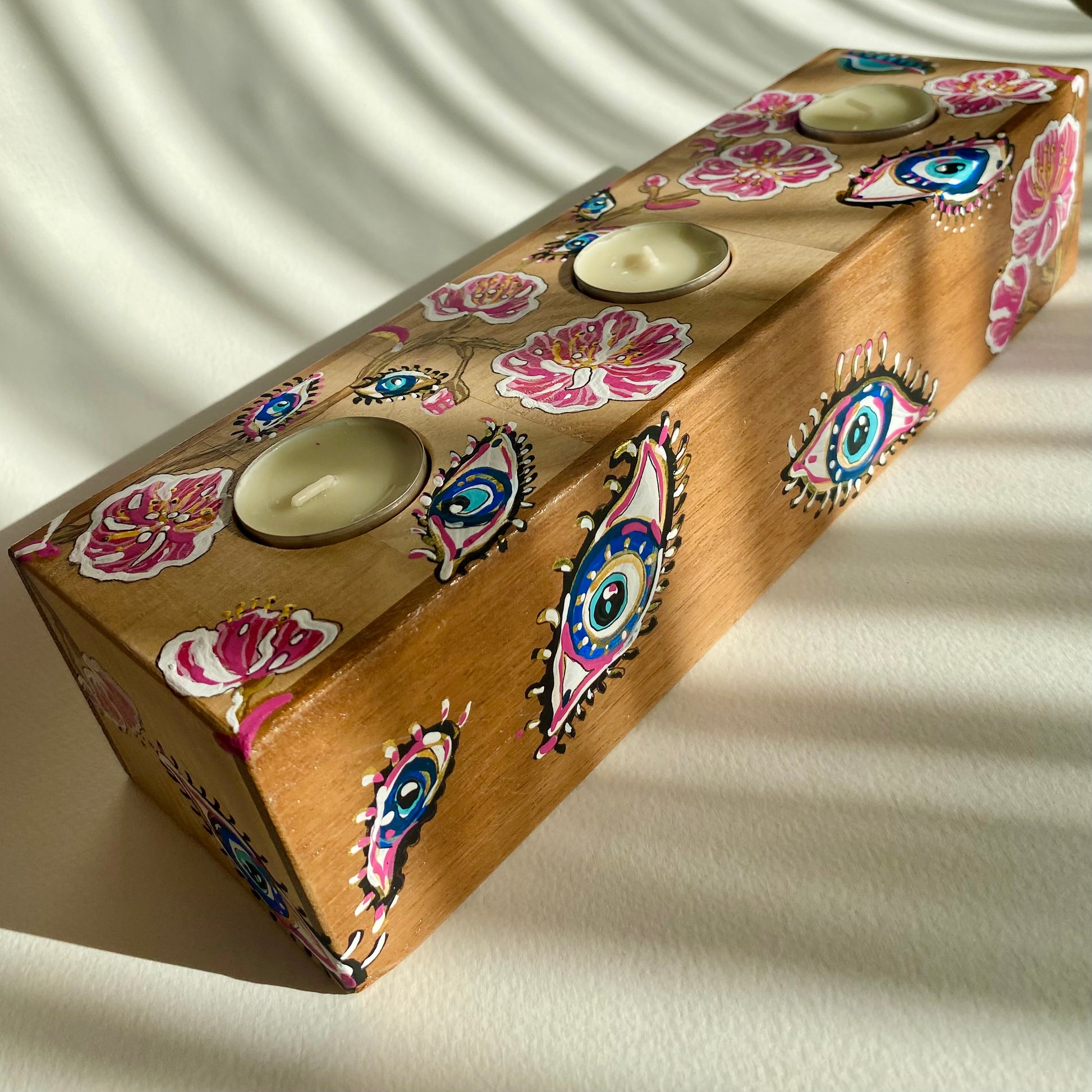 Sakura Eyes Üçlü Tealight Mumluk