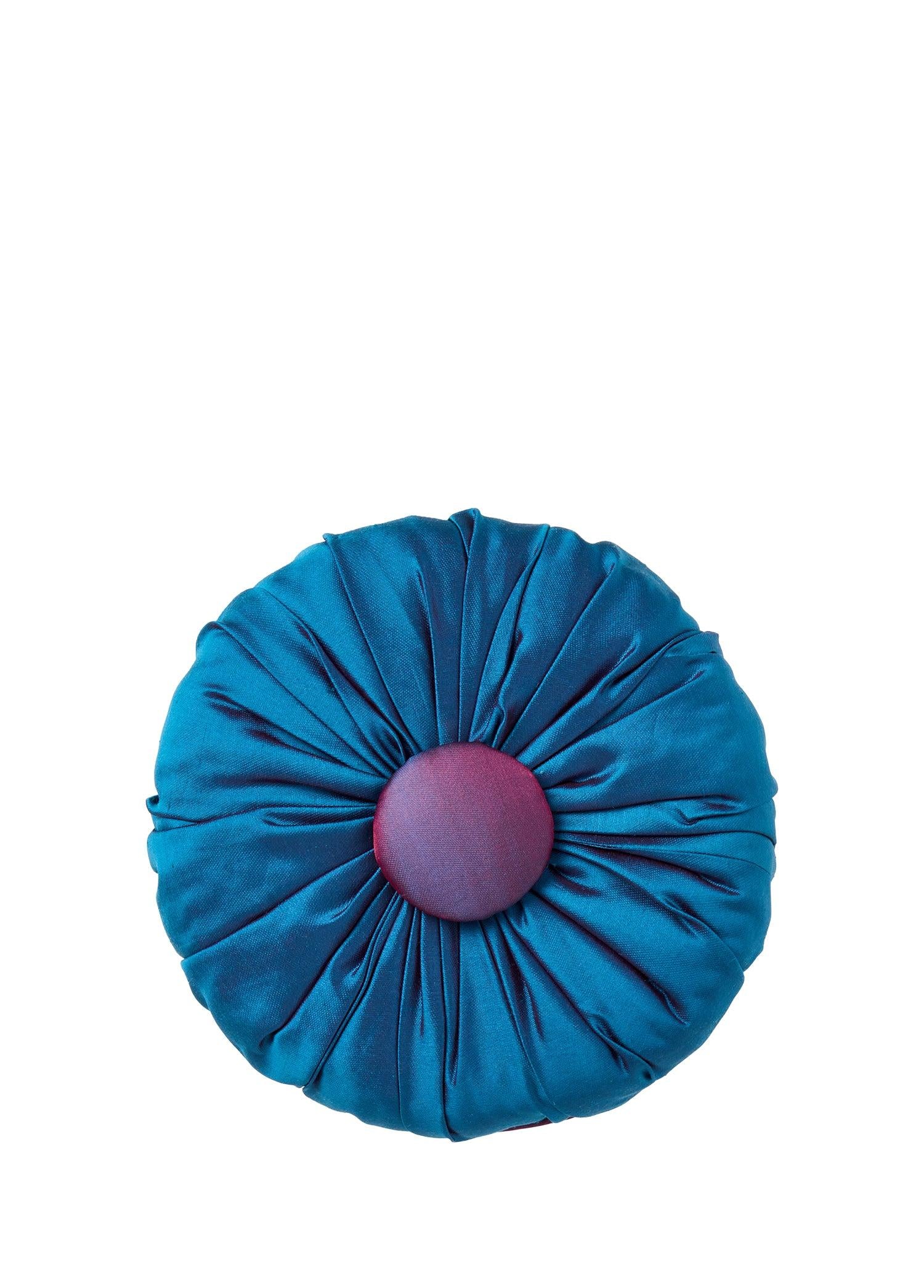 Şal Desenli Mürdüm İpek Kadife Balin Kırlent