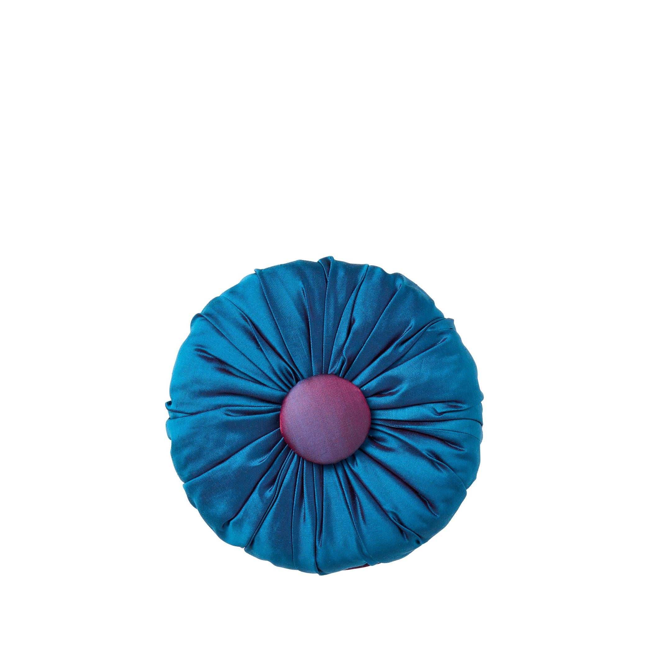 Şal Desenli Mürdüm İpek Kadife Balin Kırlent