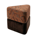 Salento Terracotta Jakarlı Kahverengi Kadife Üçgen Katmanlı Puf-Puf-Cipretti-NowShopFun