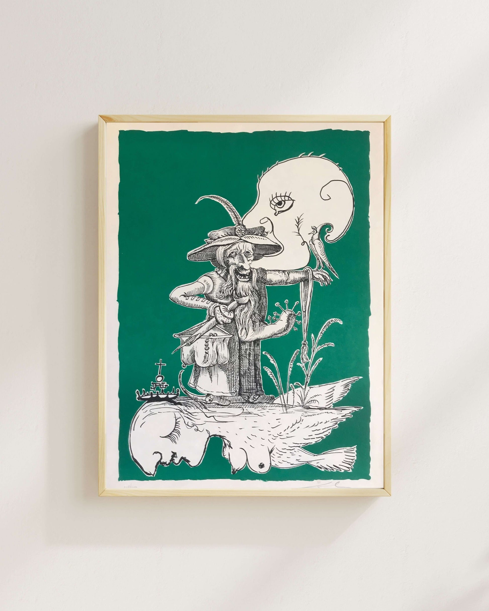 Salvador Dalí - Büyük Mastürbatör Figürü - Pantagruel fine art baskı