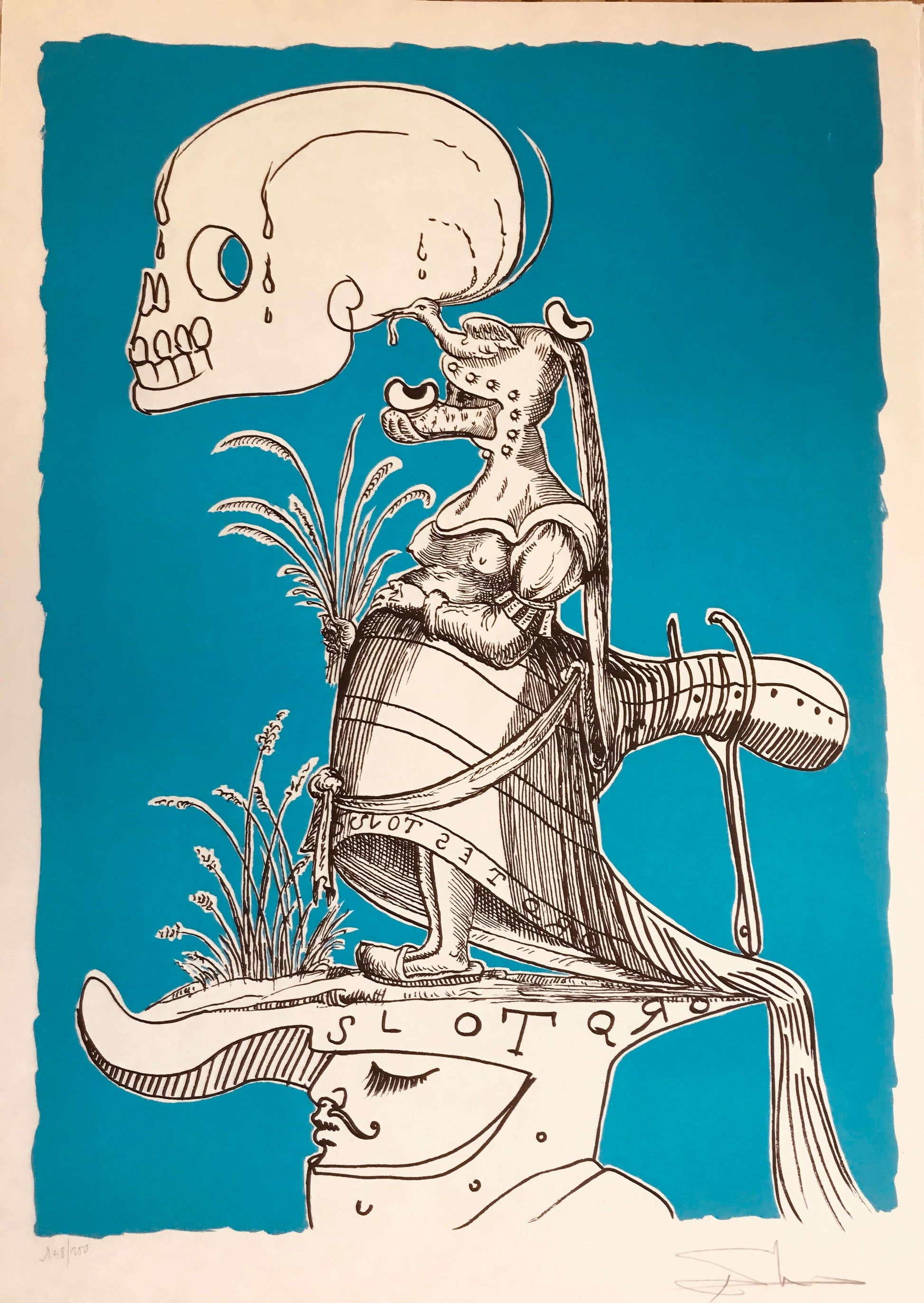 Salvador Dalí - Doğum ve Ölümün Miğferi - Pantagruel fine art baskı