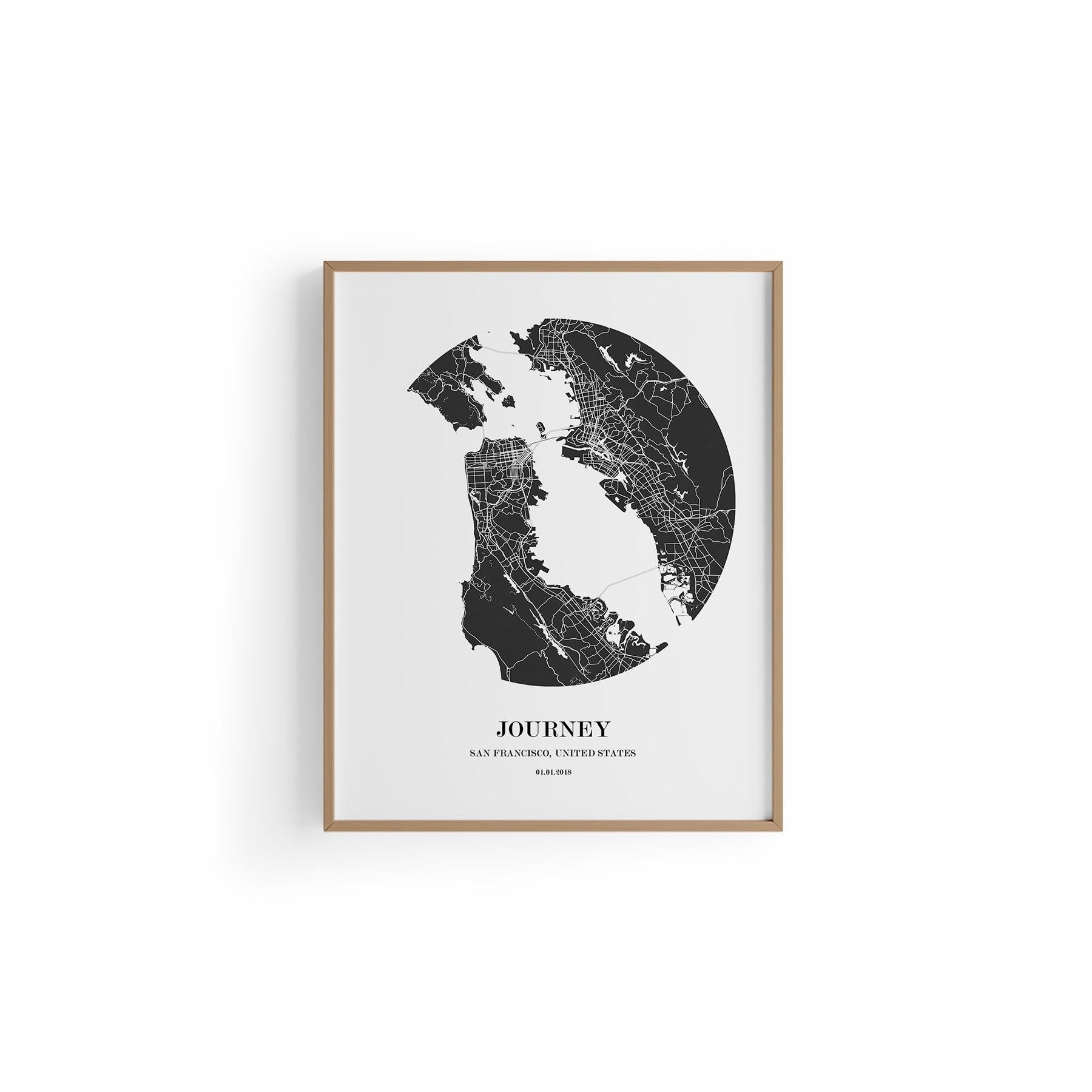 San Francisco Şehir Haritası Poster