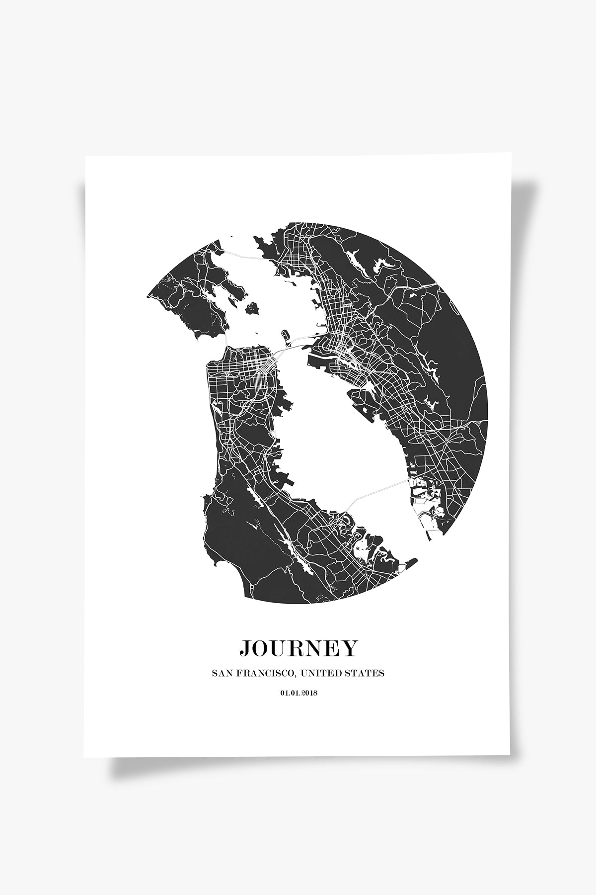 San Francisco Şehir Haritası Poster