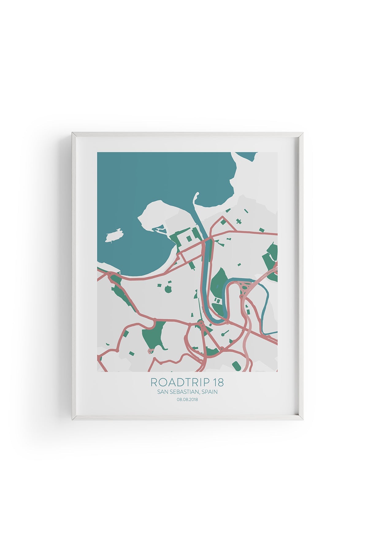 San Sebastian Şehir Haritası Poster
