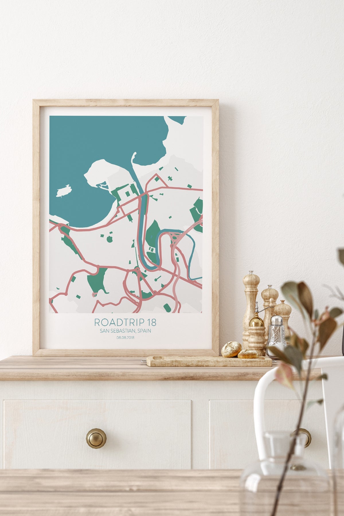 San Sebastian Şehir Haritası Poster