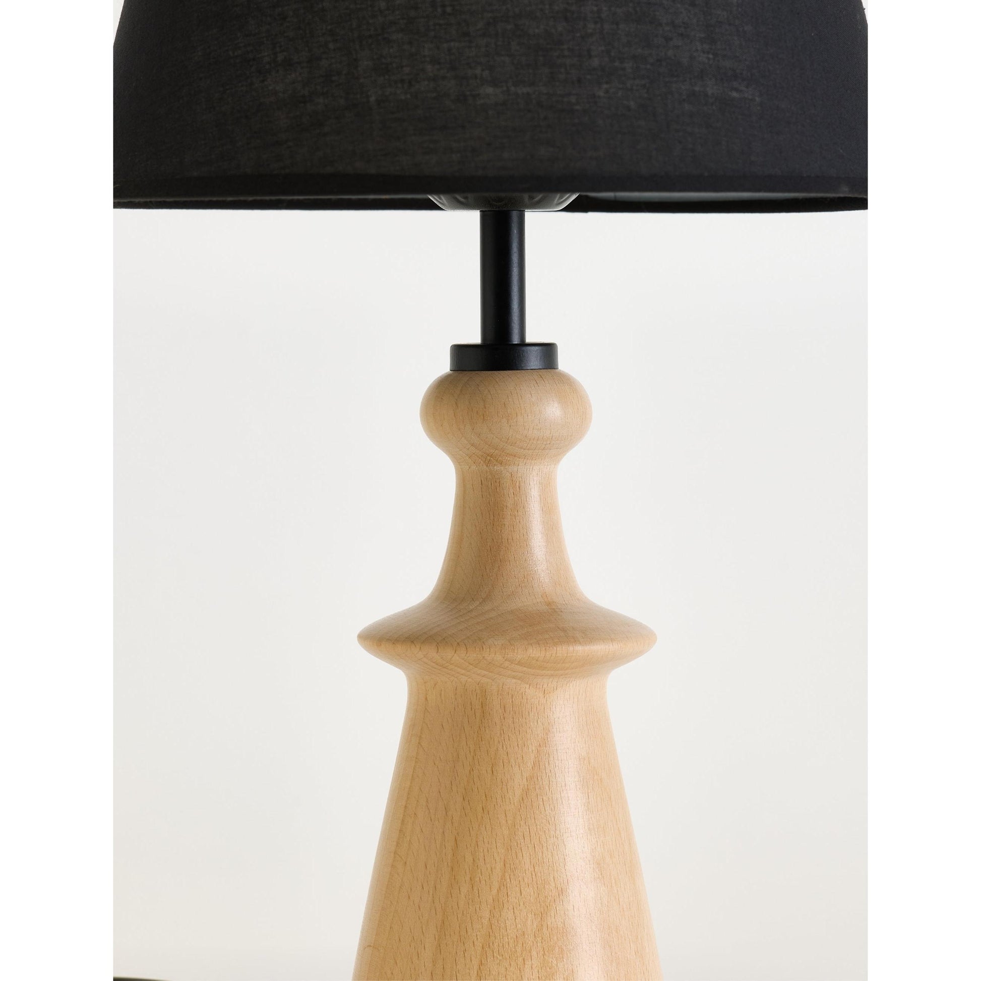 Sandnes Kumaş Şapkalı Ahşap Abajur