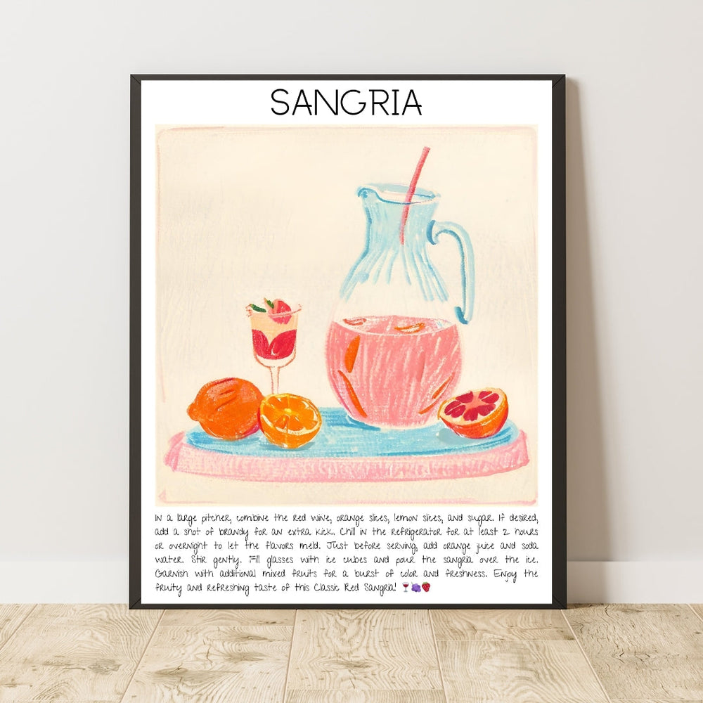 Sangria Cocktail Art Print Tasarım Poster-Tablo-Muff Atelier-21x30cm-NowShopFun