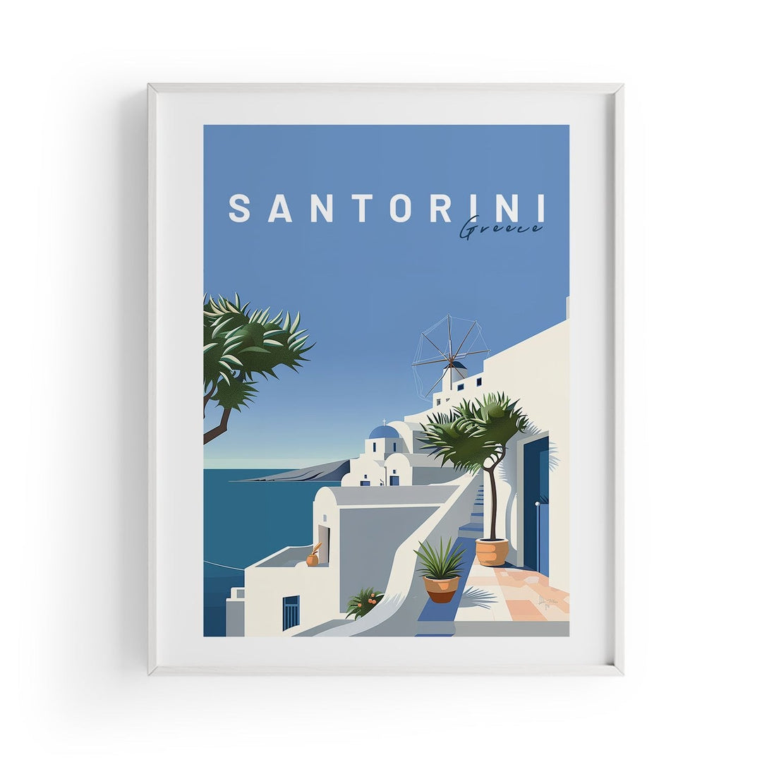 Santorini | Şehir Posteri-Tablo-ODA.products-30x40-Beyaz-NowShopFun