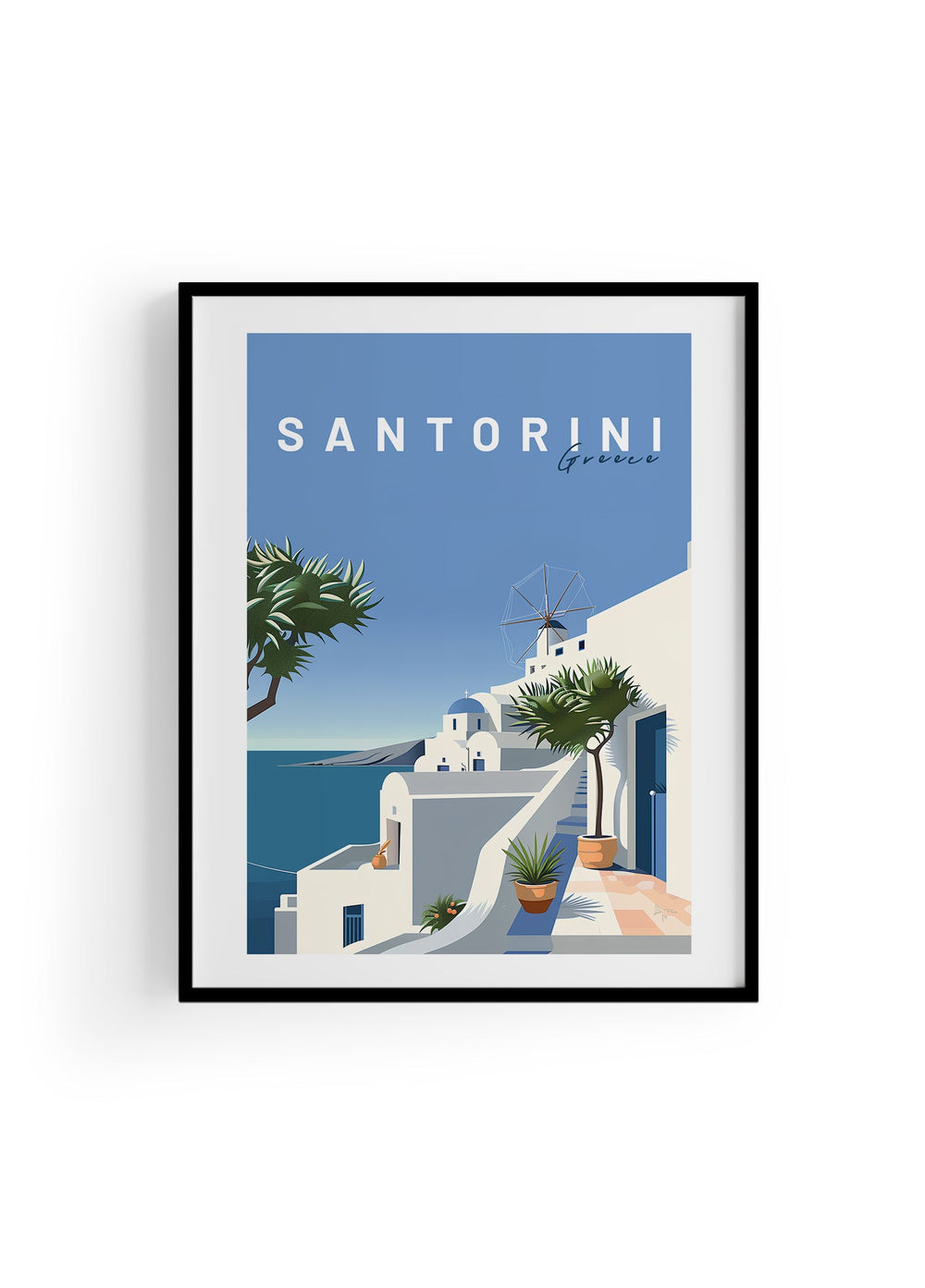 Santorini | Şehir Posteri-Tablo-ODA.products-30x40-Siyah-NowShopFun