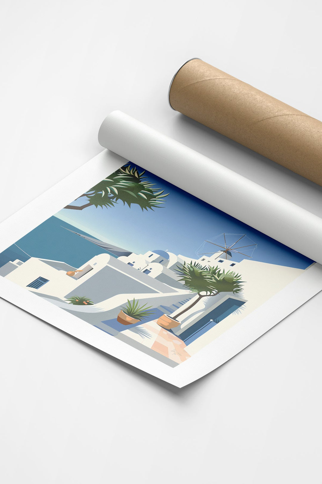 Santorini | Şehir Posteri-Tablo-ODA.products-30x40-Beyaz-NowShopFun