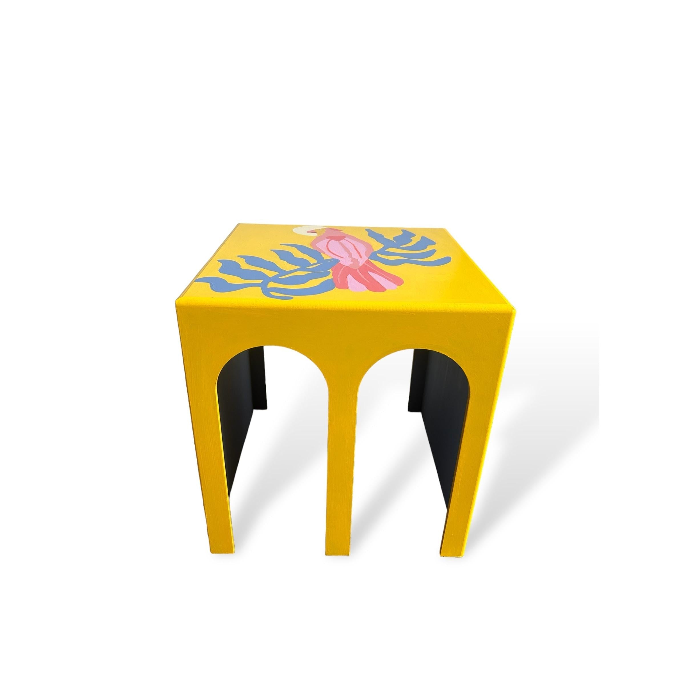 Sarı Arch Ahşap Sehpa-Sehpa-Box Co Concept-NowShopFun