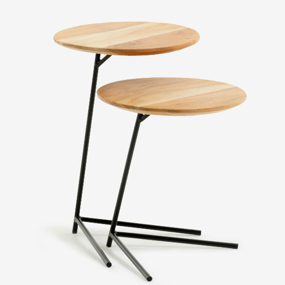 Sarin Ahşap Çiftli Yan Zigon Sehpa