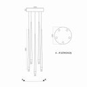 Sarkıt Led Avize Conical 1x52 cm Beşli Yuvarlak Rozans