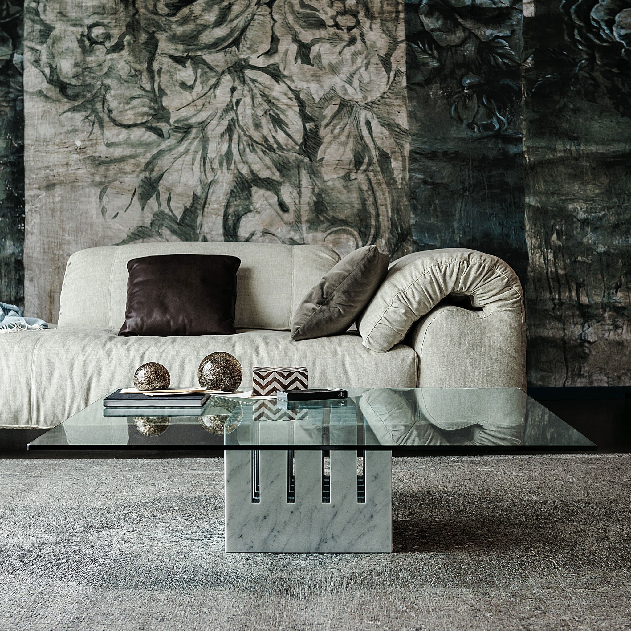 Scacco Calacatta Mermer Sehpa-Sehpa-Cattelan Italia-NowShopFun