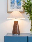 Scandi Ceviz Ahşap Abajur-Abajur-Pinot Interior-NowShopFun