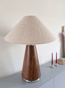 Scandi Ceviz Ahşap Abajur-Abajur-Pinot Interior-NowShopFun