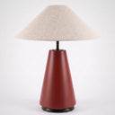 Scandi Kırmızı Ahşap Abajur-Abajur-Pinot Interior-NowShopFun