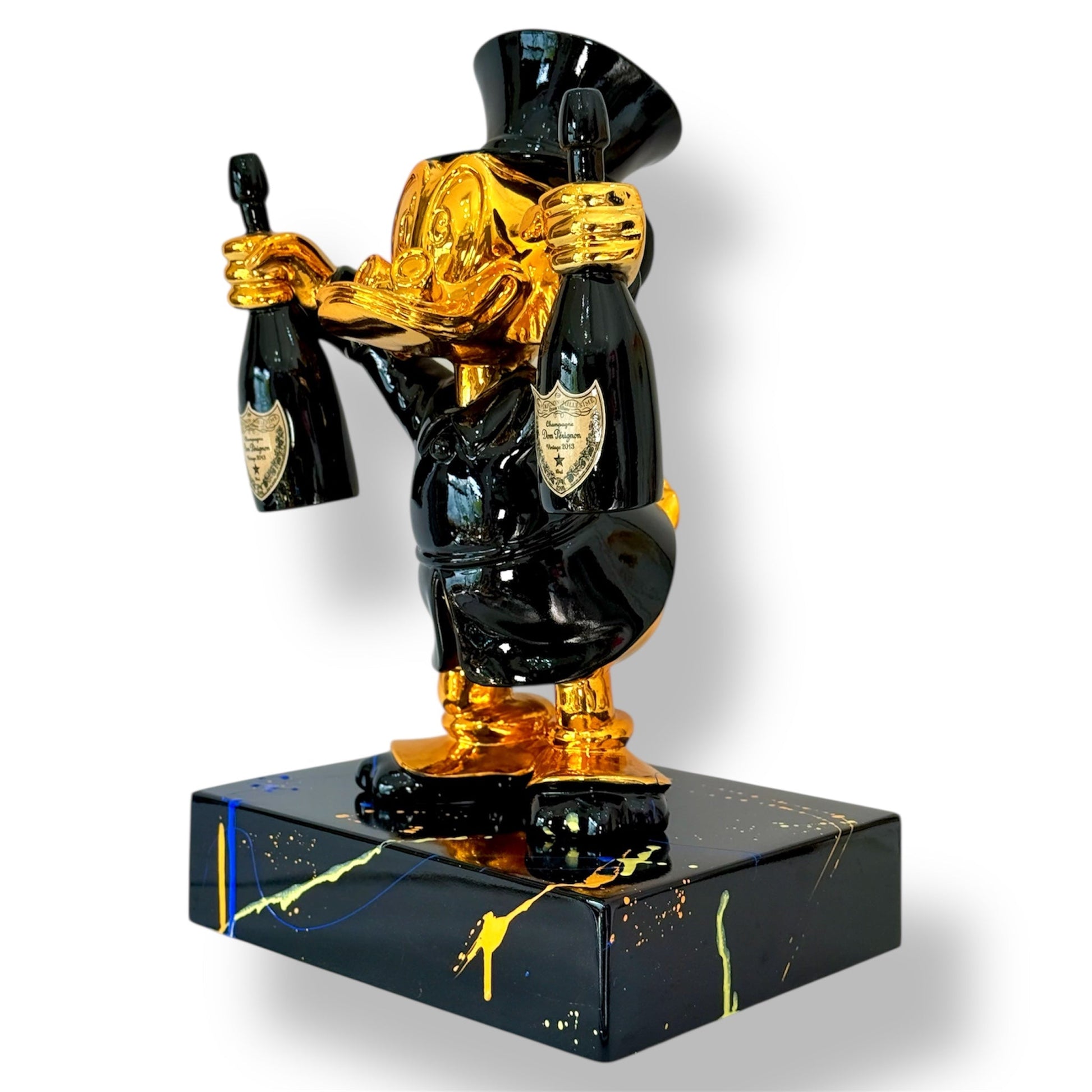 Scrooge Mcduck Şampanya Heykeli | Gold Chrome Celebration Edition