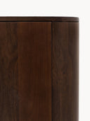 Sculpt Masif Mango Ağacı Dressoir 170 cm Koyu Ahşap Tasarım