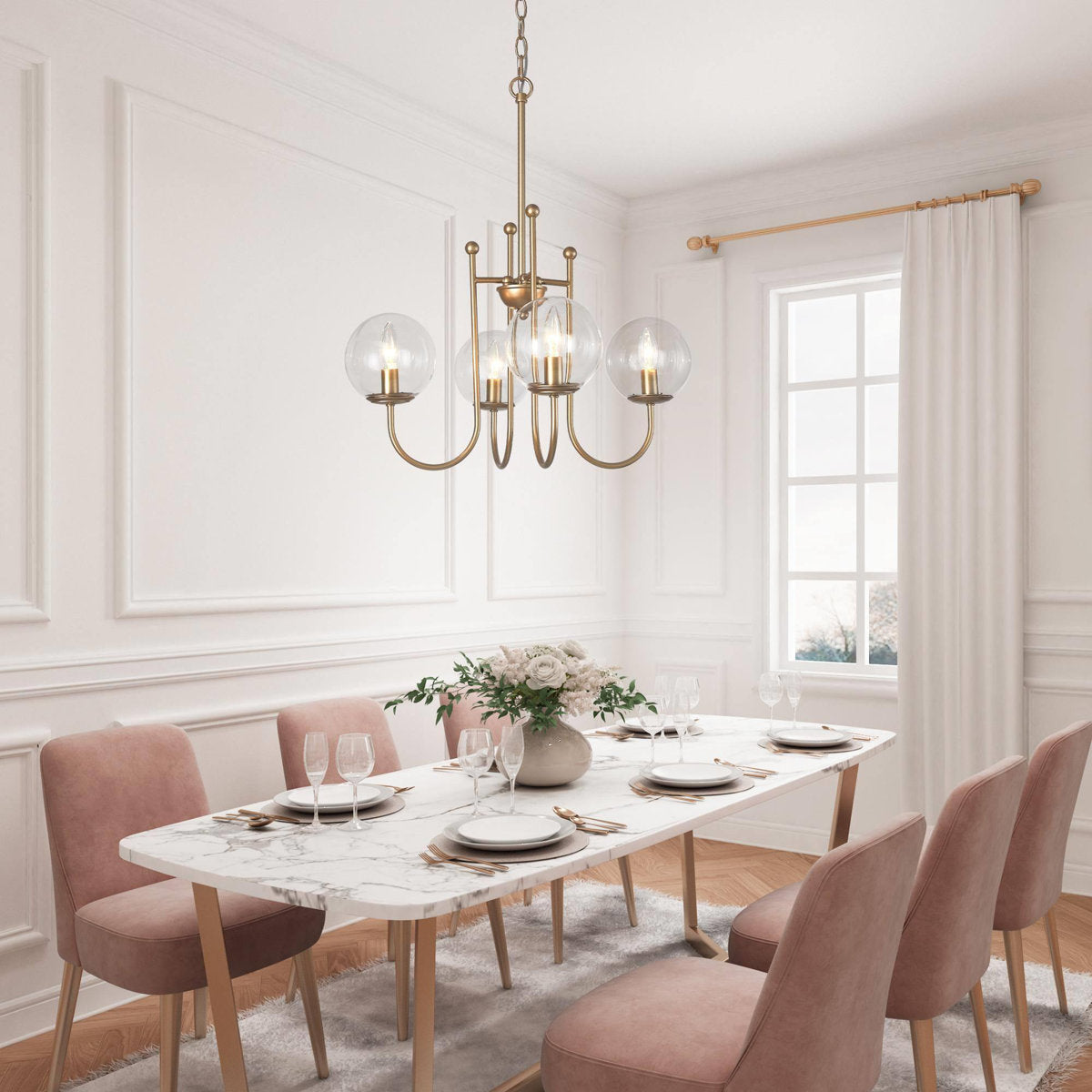 Şeffaf Camlı Avize