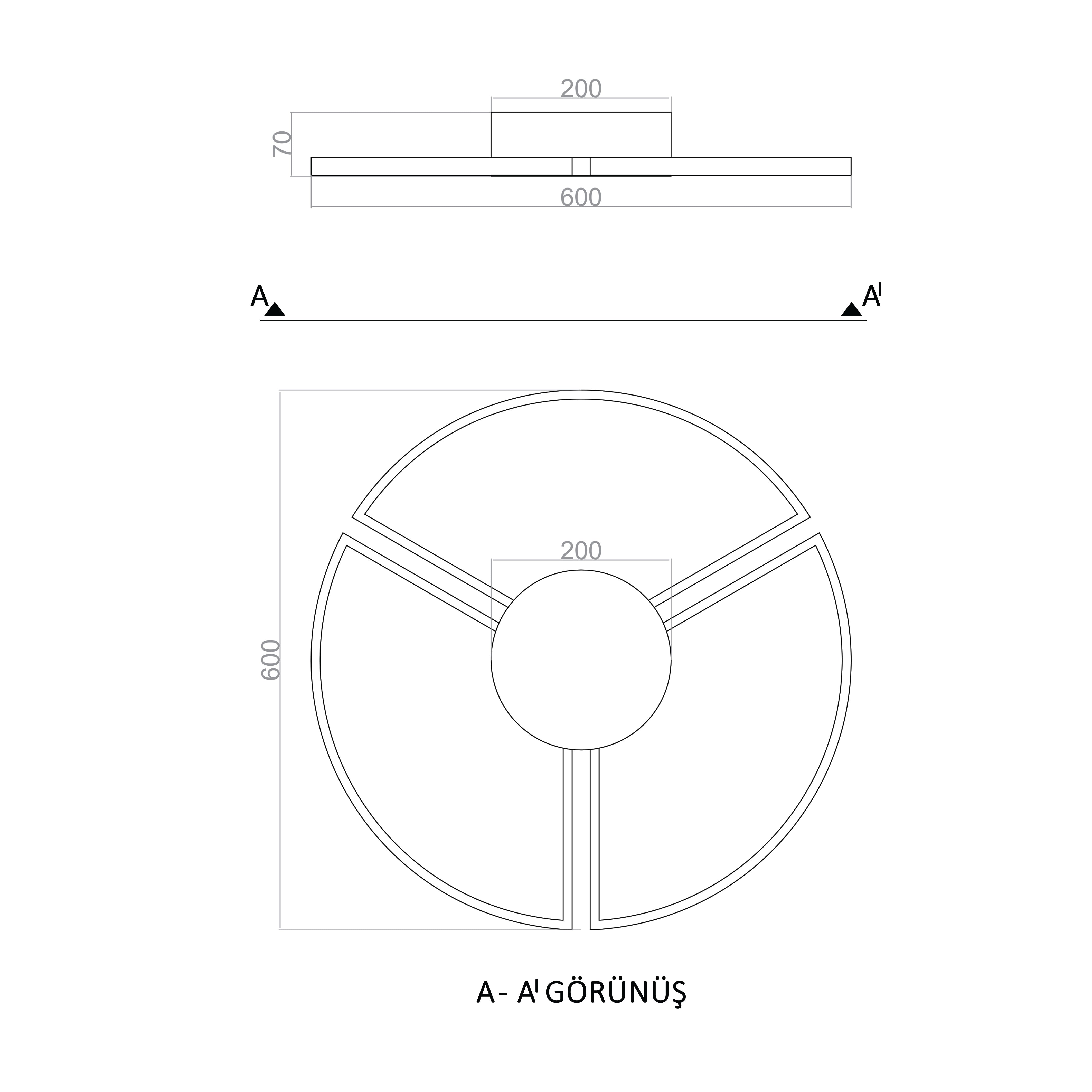 Segmented Plafonyer Led Avize