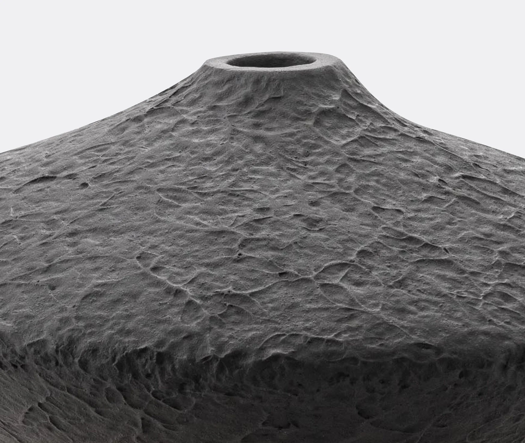 Seixo Disco Pequeno Preto Con Textura Vazo