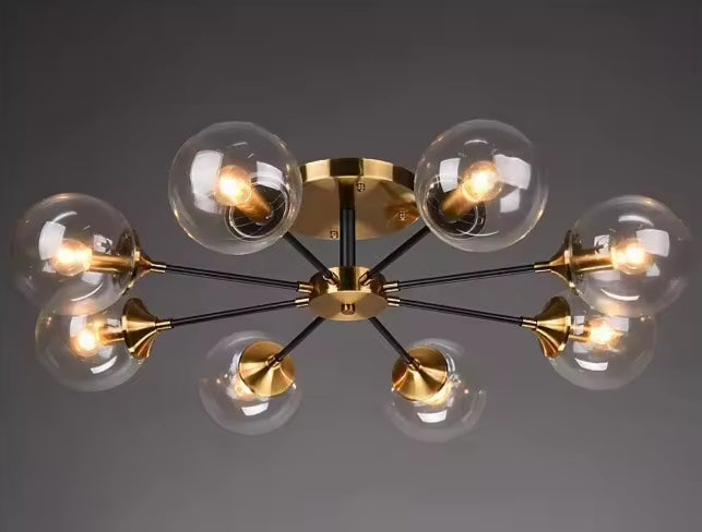 Sekizli Plafonyer Avize-Life Aydınlatma-bal cam-NowShopFun