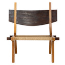 Sentetik Rattan İp Oturumlu Masif Teak Sırtlıklı Lounge Sandalye-Artika Design-NowShopFun
