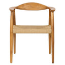 Sentetik Rattan İp Oturumlu Teak Kolçaklı Sandalye-Artika Design-NowShopFun