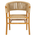Sentetik Rattan İp Oturumlu Teak Kolçaklı Sandalye-Artika Design-NowShopFun