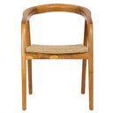 Sentetik Rattan İp Oturumlu Teak Kolçaklı Sandalye-Artika Design-NowShopFun