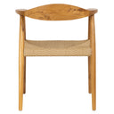 Sentetik Rattan İp Oturumlu Teak Kolçaklı Sandalye-Artika Design-NowShopFun