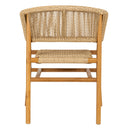 Sentetik Rattan İp Oturumlu Teak Kolçaklı Sandalye-Artika Design-NowShopFun