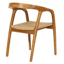Sentetik Rattan İp Oturumlu Teak Kolçaklı Sandalye-Artika Design-NowShopFun