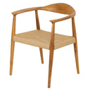 Sentetik Rattan İp Oturumlu Teak Kolçaklı Sandalye-Artika Design-NowShopFun