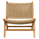 Sentetik Rattan İp Oturumlu Teak Lounge Sandalye-Artika Design-NowShopFun
