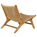 Sentetik Rattan İp Oturumlu Teak Lounge Sandalye-Artika Design-NowShopFun