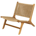 Sentetik Rattan İp Oturumlu Teak Lounge Sandalye-Artika Design-NowShopFun