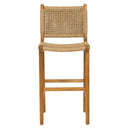 Sentetik Rattan İp Oturumlu Teak Naturel Renk Bistro Sandalye Y.65 cm-Artika Design-NowShopFun