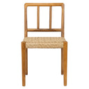 Sentetik Rattan İp Oturumlu Teak Yemek Sandalyesi