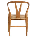 Sentetik Rattan İp Oturumlu Teak Yemek Sandalyesi