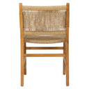 Sentetik Rattan İp Oturumlu Teak Yemek Sandalyesi