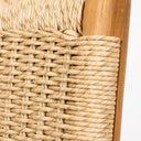 Sentetik Rattan İp Oturumlu Teak Yemek Sandalyesi