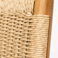 Sentetik Rattan İp Oturumlu Teak Yemek Sandalyesi-Sandalye-Artika Design-NowShopFun
