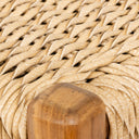 Sentetik Rattan İp Oturumlu Teak Yemek Sandalyesi
